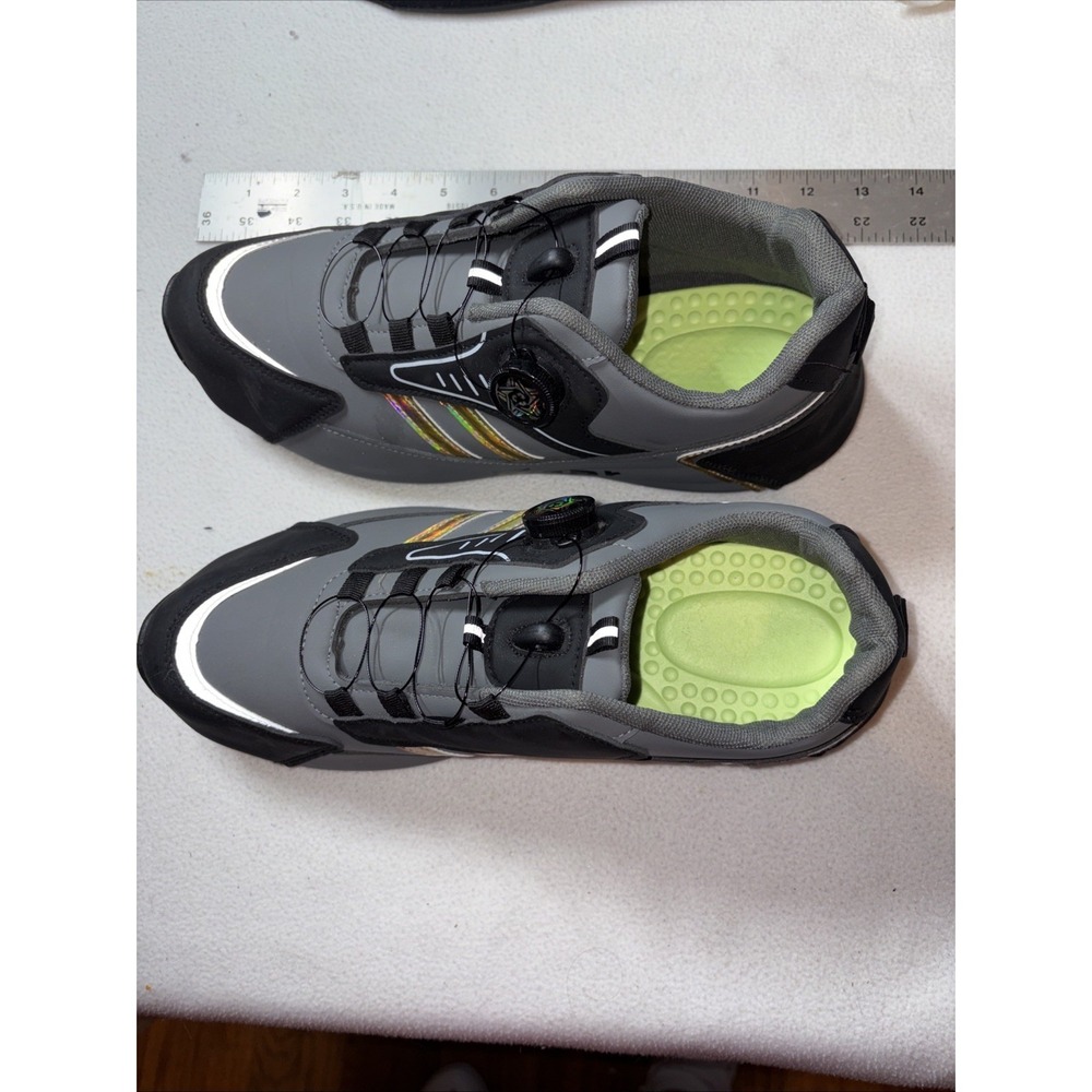 Men's Sz 17?  See Chart In Photos Knar Inuc  Gray Black Gold